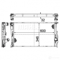 Радиатор охлаждения двигателя MAHLE ORIGINAL SGO GT9 1437580233 CR 1085 000P - Изображение 4