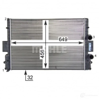 Радиатор охлаждения двигателя MAHLE ORIGINAL 1437578034 CR 1254 000P F2L GXL - Изображение 4