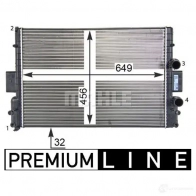 Радиатор охлаждения двигателя MAHLE ORIGINAL 1437578034 CR 1254 000P F2L GXL - Изображение 5