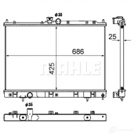 Радиатор охлаждения двигателя MAHLE ORIGINAL 1437579985 CR 1883 000S WU 7QNLF