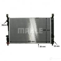 Радиатор охлаждения двигателя MAHLE ORIGINAL 1437580401 67 L9M CR 781 000P - Изображение 7