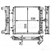 Радиатор охлаждения двигателя MAHLE ORIGINAL C FYJFK 1437580441 CR 383 000P - Изображение 4