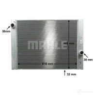 Радиатор охлаждения двигателя MAHLE ORIGINAL 1437580444 CR 1067 000P GMRR5 3D - Изображение 7