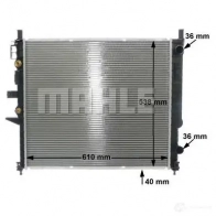 Радиатор охлаждения двигателя MAHLE ORIGINAL CR 554 000S RI2G Y 1437580666 - Изображение 9