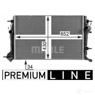 Радиатор охлаждения двигателя MAHLE ORIGINAL G1J97 9 CR 25 000P 1437575898 - Изображение 5