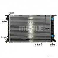 Радиатор охлаждения двигателя MAHLE ORIGINAL CR 1134 000P 1437577988 1 OZBDR - Изображение 7