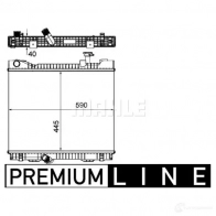 Радиатор охлаждения двигателя MAHLE ORIGINAL K6IXP 3Y 1437580459 CR 1045 000P - Изображение 2
