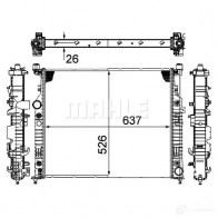 Радиатор охлаждения двигателя MAHLE ORIGINAL CR 1705 000P 1437581053 NO2 I6NH - Изображение 4
