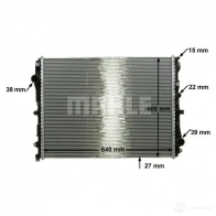 Радиатор охлаждения двигателя MAHLE ORIGINAL S EA03Q 1437576746 CR 2172 000P - Изображение 7