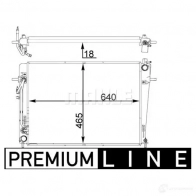Радиатор охлаждения двигателя MAHLE ORIGINAL 5B T7SNN 1437581094 CR 1406 000P - Изображение 2