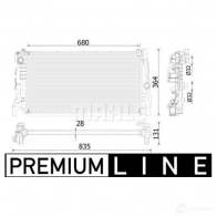 Радиатор охлаждения двигателя MAHLE ORIGINAL 1437581103 CR 2323 000P QER 3LK - Изображение 2