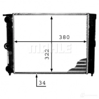 Радиатор охлаждения двигателя MAHLE ORIGINAL 9 KU70 CR 344 000P 1437584278