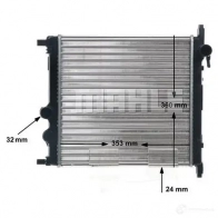 Радиатор охлаждения двигателя MAHLE ORIGINAL IY QMQU 1437584837 CR 831 001S - Изображение 8
