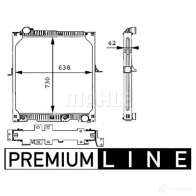 Радиатор охлаждения двигателя MAHLE ORIGINAL CR 663 000P DE FZJSH 1437636816 - Изображение 2