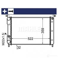 Радиатор охлаждения двигателя MAHLE ORIGINAL CR 130 000S 1437584842 OND B9 - Изображение 2
