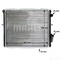 Радиатор охлаждения двигателя MAHLE ORIGINAL 1437584981 CR 147 000S 3 35EY - Изображение 10