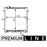 Радиатор охлаждения двигателя MAHLE ORIGINAL N4E2 G 1437637059 CR 665 000P - Изображение 2