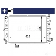 Радиатор охлаждения двигателя MAHLE ORIGINAL CR 1142 000S 1437587902 Y96YH 5O - Изображение 2