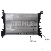 Радиатор охлаждения двигателя MAHLE ORIGINAL YSPR N7O 1437587905 CR 1182 000S - Изображение 8