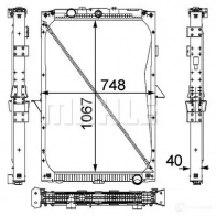 Радиатор охлаждения двигателя MAHLE ORIGINAL 1437581765 02JX Q CR 819 000P - Изображение 1