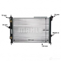 Радиатор охлаждения двигателя MAHLE ORIGINAL CR 1493 000S 1437588115 3C39 WC9 - Изображение 9