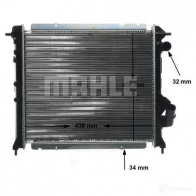 Радиатор охлаждения двигателя MAHLE ORIGINAL 1437587837 CR 209 000S HDQUT JR - Изображение 9