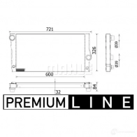 Радиатор охлаждения двигателя MAHLE ORIGINAL 1437574307 BVWH9G Z CR 956 000P - Изображение 2