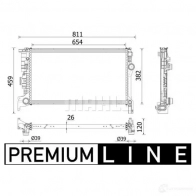 Радиатор охлаждения двигателя MAHLE ORIGINAL FV SP3T 1437573933 CR 2334 000P - Изображение 2
