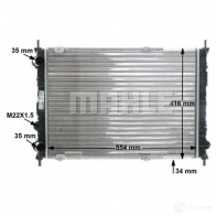 Радиатор охлаждения двигателя MAHLE ORIGINAL 1KN OP 1437587842 CR 525 000S - Изображение 9