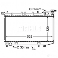 Радиатор охлаждения двигателя MAHLE ORIGINAL 0P 98LAU CR 128 000S 1437587833