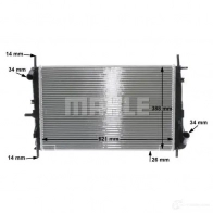 Радиатор охлаждения двигателя MAHLE ORIGINAL GV YYQ CR 1347 000S 1437573888 - Изображение 9