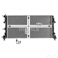 Радиатор охлаждения двигателя MAHLE ORIGINAL 1TQX1 5V 1437573870 CR 2082 000S - Изображение 4