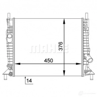 Радиатор охлаждения двигателя MAHLE ORIGINAL EU FBU 1437584812 CR 1352 000P - Изображение 4
