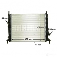 Радиатор охлаждения двигателя MAHLE ORIGINAL EU FBU 1437584812 CR 1352 000P - Изображение 7