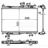 Радиатор охлаждения двигателя MAHLE ORIGINAL CR 1896 000S Ford Fiesta 6 (CB1, CCN) 2008 – 2017 E U3KWV