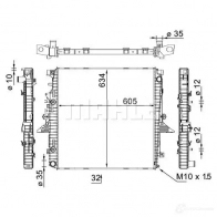 Радиатор охлаждения двигателя MAHLE ORIGINAL CR 1905 000S 1437574669 BFH PHAE - Изображение 12