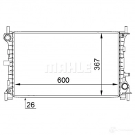Радиатор охлаждения двигателя MAHLE ORIGINAL 1437636929 SH GN5T CR 1344 000S - Изображение 4