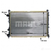 Радиатор охлаждения двигателя MAHLE ORIGINAL Z8A RLH 1437584938 CR 1412 000S - Изображение 9
