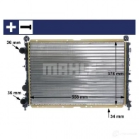 Радиатор охлаждения двигателя MAHLE ORIGINAL Z8A RLH 1437584938 CR 1412 000S - Изображение 10