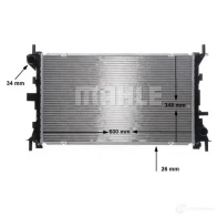 Радиатор охлаждения двигателя MAHLE ORIGINAL CR 628 000S 65 BVNHR 1437584552 - Изображение 11