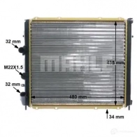 Радиатор охлаждения двигателя MAHLE ORIGINAL 4T P7J CR 1502 000S 1437584811 - Изображение 9