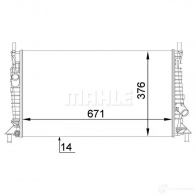 Радиатор охлаждения двигателя MAHLE ORIGINAL 1437584430 cr1353000p BX9NW P - Изображение 4