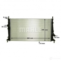 Радиатор охлаждения двигателя MAHLE ORIGINAL 1437584430 cr1353000p BX9NW P - Изображение 7