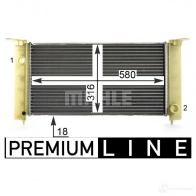 Радиатор охлаждения двигателя MAHLE ORIGINAL CR 1992 000P 1437584206 I7I 0G - Изображение 5