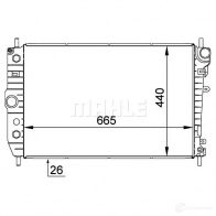Радиатор охлаждения двигателя MAHLE ORIGINAL MO ODDH 1437575241 CR 1345 000P - Изображение 5