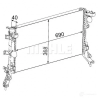 Радиатор охлаждения двигателя MAHLE ORIGINAL CR 896 000P WG VEMS 1437576273 - Изображение 4