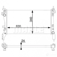 Радиатор охлаждения двигателя MAHLE ORIGINAL CR 1122 000S 1437584213 NKX C6SO