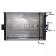 Радиатор охлаждения двигателя MAHLE ORIGINAL AQZ GG4 CR 501 000S 1437582214 - Изображение 8
