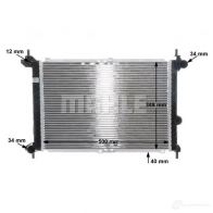 Радиатор охлаждения двигателя MAHLE ORIGINAL 1437582070 KPX 3Z CR 443 000S - Изображение 9