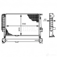Радиатор охлаждения двигателя MAHLE ORIGINAL CR 277 000P YRD WEG 1437576286 - Изображение 4
